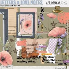 Letters and Love Notes #digitalscrapbooking Embellishments and Word Art by AFT Designs