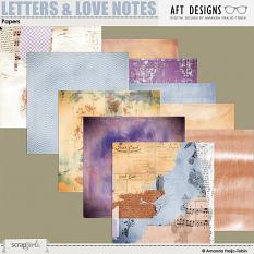 Letters and Love Notes #digitalscrapbooking Papers by AFT Designs