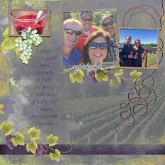 “So Grapeful" digital scrapbook layout features SSDLAT: Simply Blended 4