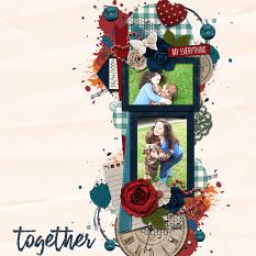 Layout using Together Again Grunges