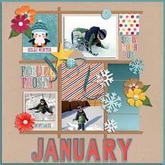 Layout using Feeling Frosty Collection Biggie