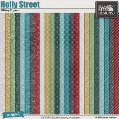 Holly Street Glitter Papers