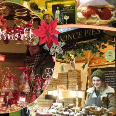 "Christmas Market" digital scrapbook layout features Value Pack: Scrap It Monthly 7