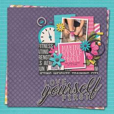 Layout created using the Such A Loser Pocket Life Journaling Card Pack