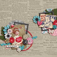 Layout created using the Be Still My Heart Collection