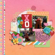Layout created using the I Think I Love You Collection