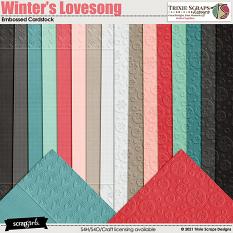 Winter's Lovesong Cardstock by Trixie Scraps Designs