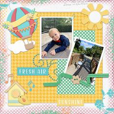 Layout using Spring Bunny By Adrienne Skelton Designs