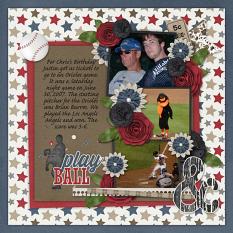 Layout created using the Batter Up Collection