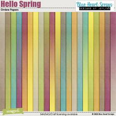 Hello Spring Ombre Papers