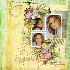 Layout using ScrapSimple Digital Layout Collection:April Day