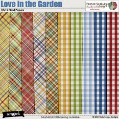 Love in the Garden Plaid Papers Trixie Scraps