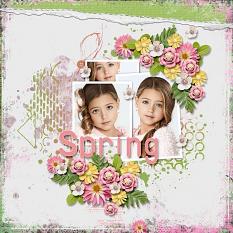 Layout using ScrapSimple Digital Layout Collection:Spring Dawn
