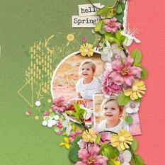 Layout using ScrapSimple Digital Layout Collection:Spring Dawn