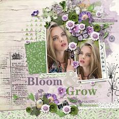 Layout using ScrapSimple Digital Layout Collection:Bloom&Grow