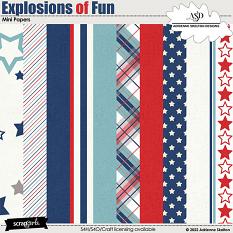 Explosion of Fun Mini Kit Patterned Papers by Adrienne Skelton Designs