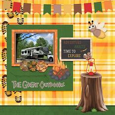 Layout for Lets Explore by Adrienne Skelton Designs