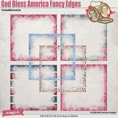 God Bless America Fancy Edges by Silvia Romeo