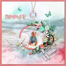 Layout using ScrapSimple Digital Layout Collection:Summer Smiles