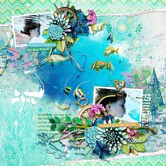 Layout using ScrapSimple Digital Layout Collection:blue dream