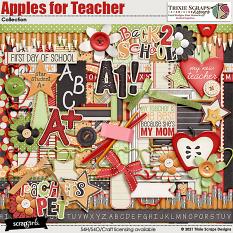 Apples for Teacher Kit by Trixie Scraps