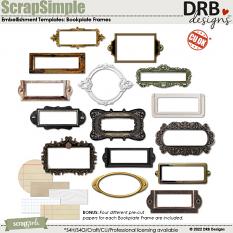 ScrapSimple Embellishment Templates: Bookplate-Frames by DRB-Designs @ ScrapGirls.com