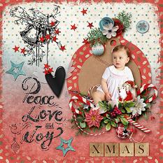 Layout using ScrapSimple Digital Layout Collection:Blessing In December