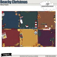 Beachy Christmas Messy Papers by Adrienne Skelton Designs