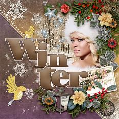 Layout using ScrapSimple Digital Layout Collection:winter meories