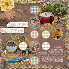Layout using Circles all around Temp- Vol1 by Adrienne Skelton Designs