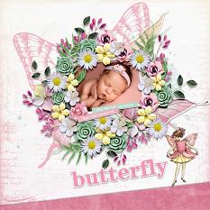 Layout using ScrapSimple Digital Layout Collection:Butterfly Kisses
