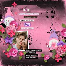 Layout using ScrapSimple Digital Layout Collection:Be My Cupid