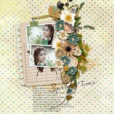 Layout using ScrapSimple Digital Layout Collection:A Special Time In Spring