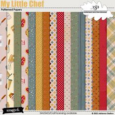 My Little Chef Patterned Papers by Adrienne Skelton Designs