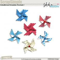 ScrapSimple Embellishment Templates: Pinwheels 1 by Bekah E Designs