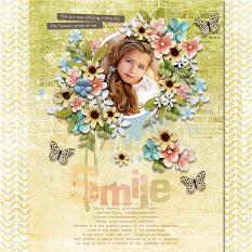 Layout using ScrapSimple Digital Layout Collection:Flowers Bring Smiles