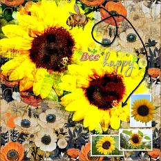 Botanical Mixed Media - Sample Layout, Created by @boatlady