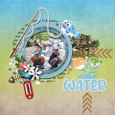 Layout using ScrapSimple Digital Layout Collection:Cool Clear Water