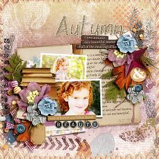 Layout using ScrapSimple Digital Layout Collection:Celebrating Fall 