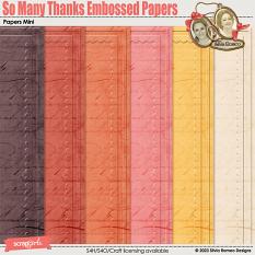 So Many Thanks Embossed Papers by Silvia Romeo