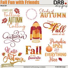 Fall Fun with Friends Word Art by DRB Designs at ScrapGirls.com