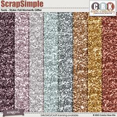 ScrapSimple Tools - Styles: Fall Moments Glitter Sheets by CRK