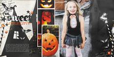 JIFFY Easy Page Album: Halloween photobook/scrapbook layout by Brandy Murry