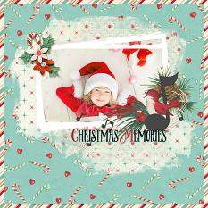 Digital scrapbooking layout using Merry Mint Value Pack