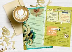 #planner printables created using Artsy Planner templates. Decorate in photoshop with #digitalscrapbooking supplies, or print as is and decorate by hand! Be inspired to create pretty planners!| AFTdesigns.net