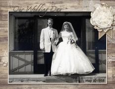 "Wedding Day" digital layout features SSDLAT Memoir Portrait