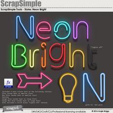 ScrapSimple Tools - Styles: Neon Bright