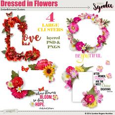 Dressed in Flowers Embellishment Clusters