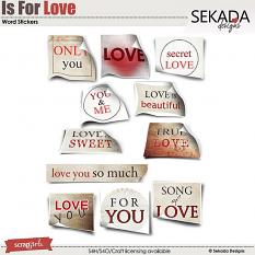 Is For Love Word Stickers