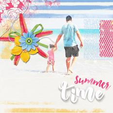 summer layout by Angie Briggs using Modern White Alpha